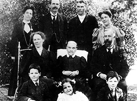 1907년 Elmshaven에서 찍은 가족사진 이미지 