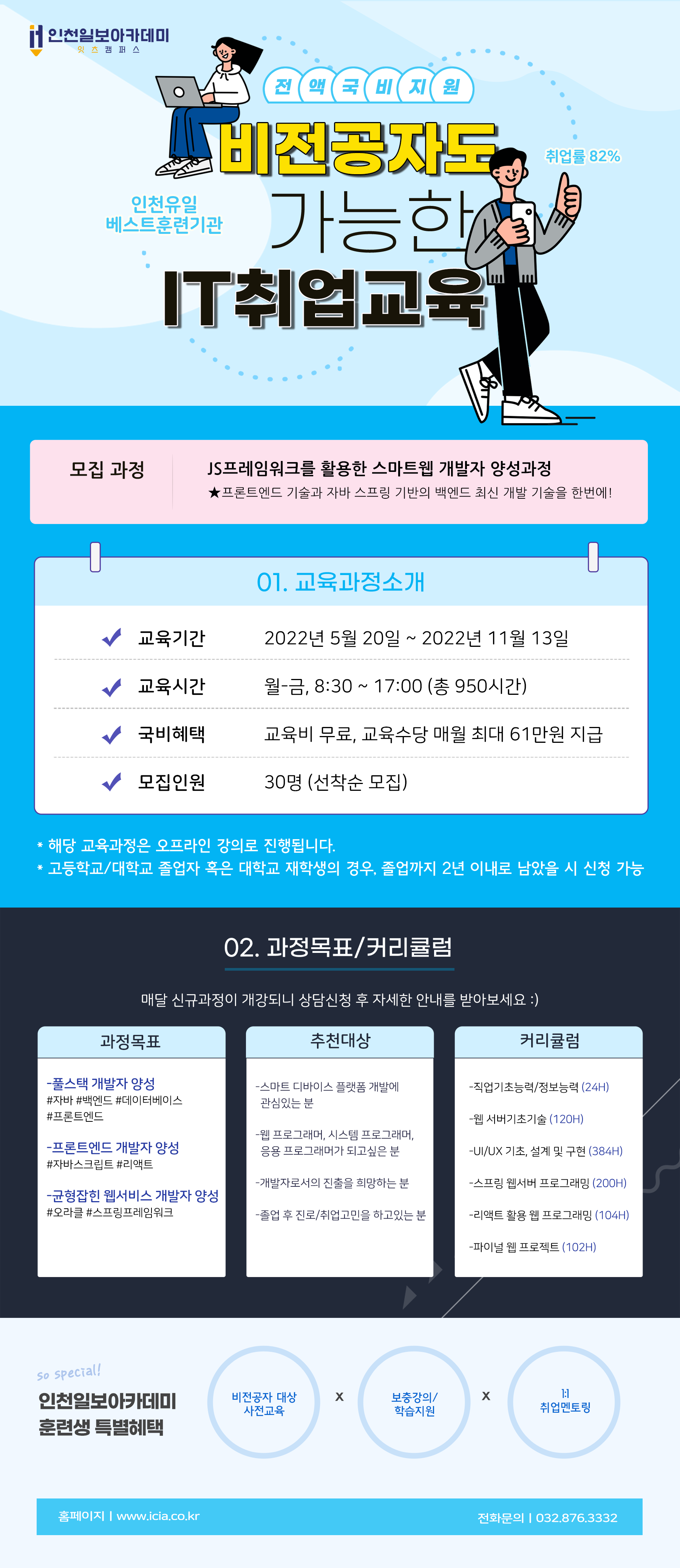 JS 프레임워크를 활용한 스마트웹 개발자 양성 과정 모집(~5/19) – 삼육대학교