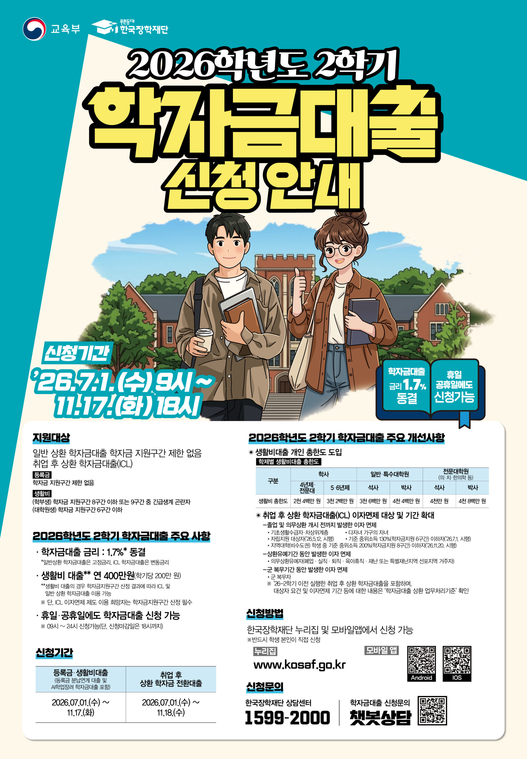붙임3. 2026학년도 2학기 학자금대출 홍보 포스터